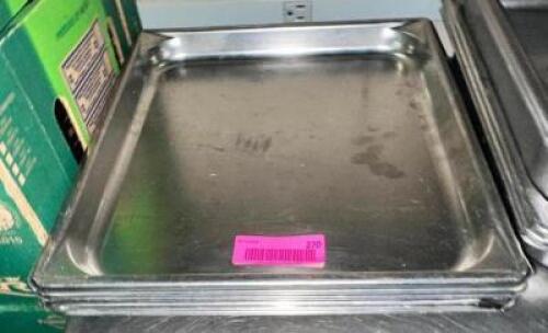 (4) HALF SIZE STAINLESS INSERTS