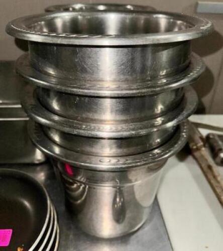 (4) STAINLESS CHAMPAGNE BUCKETS