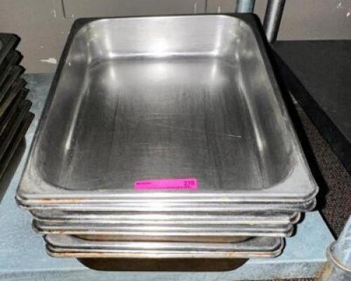 (6) HALF SIZE STAINLESS INSERTS