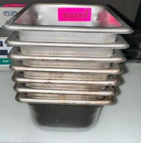 (6) 1/6 SIZE STAINLESS INSERTS