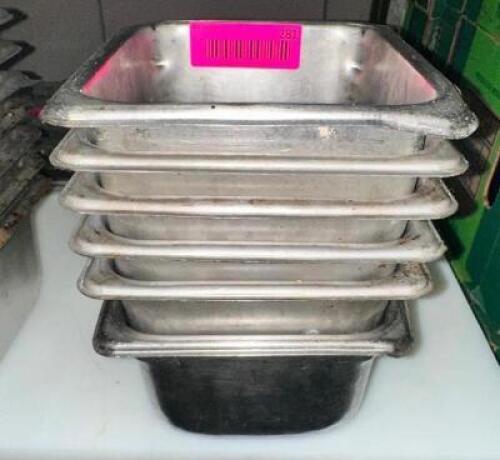 (6) 1/6 SIZE STAINLESS INSERTS