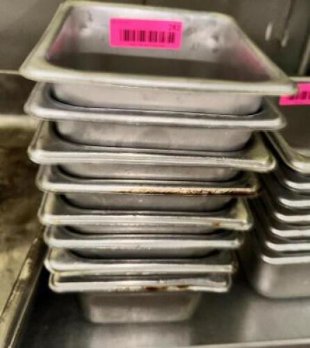 (6) 1/6 SIZE STAINLESS INSERTS