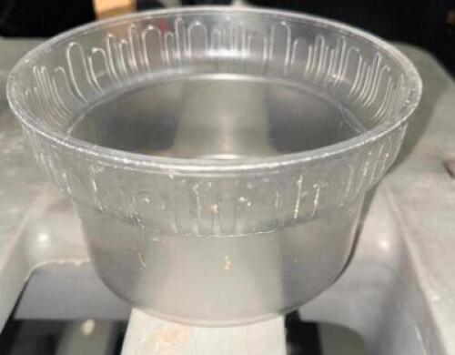 (1) LOT OF CLEAR PLASTIC SALAD BAR INSERTS ( ROUND )