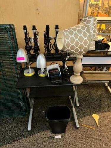 WORK STATION AND ASSORTED DESK LAMPS