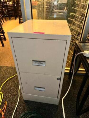 TWO DRAWER METAL FILE CABINET