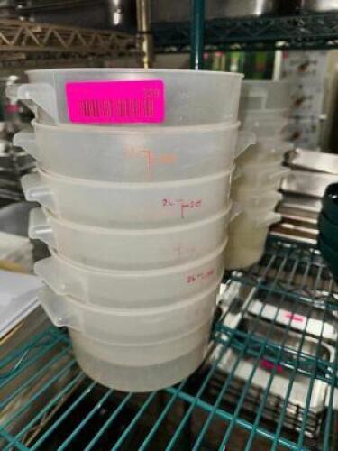 (10) 2 QT PLASTIC CONTAINERS - NO LIDS