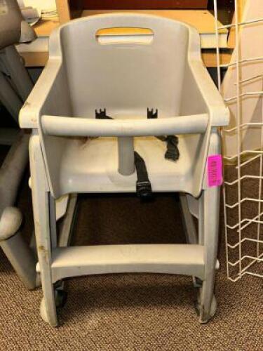 (4) TAN PLASTIC HIGH CHAIRS