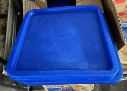 (3) BOXES OF 22 QT PLASTIC LIDS