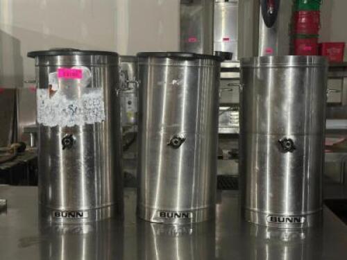 (3) STAINLESS ICE TEA DECANTERS