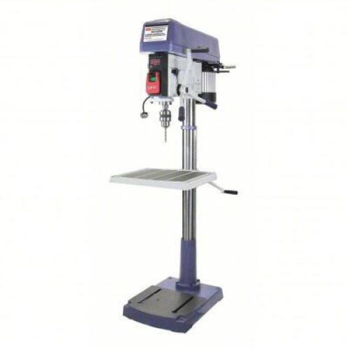 DESCRIPTION: (1) FLOOR DRILL PRESS BRAND/MODEL: DAYTON #54ZW33 INFORMATION: BELT, FIXED SIZE: 120 RPM � 3,605 RPM, 230V AC /THREE-PHASE, 20 IN SWING,