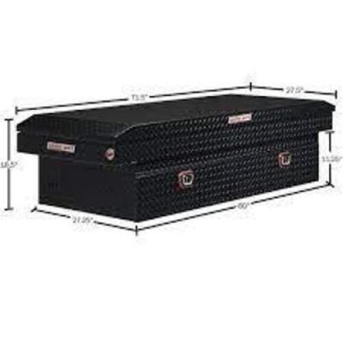 DESCRIPTION: (1) SADDLE CROSSOVER TRUCK TOOL BOX BRAND/MODEL: WEATHERGUARD #117-5-03 INFORMATION: BLACK DIAMOND TREAD SIZE: 18/5" X 71.5" X 27.5" RETA