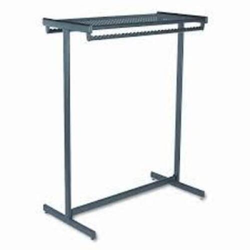 DESCRIPTION: (1) DOUBLE SIDED GARMENT RACK, MOBILE BRAND/MODEL: QUARTET INFORMATION: BLACK SIZE: 48" RETAIL$: $468.49 EA QTY: 1