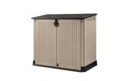DESCRIPTION: (1) STORE-IT-OUT BRAND/MODEL: KETER INFORMATION: BROWN SIZE: 52"X28"X44.7" RETAIL$: 264.99 EA QTY: 1
