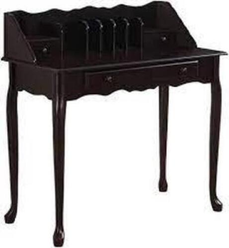 DESCRIPTION: (1) BUREAU, TRADITIONAL COMPUTER DESK BRAND/MODEL: MONARCH SPECIALTIES #I3100 INFORMATION: DARK CHERRY SIZE: 36"L X 18.25" W X 37.75"H RE