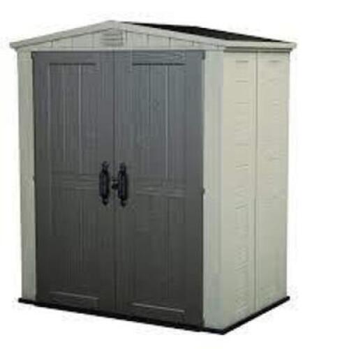 DESCRIPTION: (1) OUTDOOR STORAGE SHED BRAND/MODEL: KETER FACTOR INFORMATION: BROWN, MUST COME INSPECT, BROKEN PIECE SIZE: 6'X3' RETAIL$: $669.99 EA QT