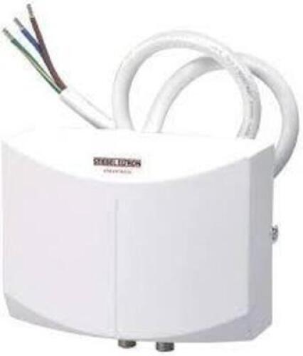 DESCRIPTION: (1) ELECTRIC TANKLESS WATER HEATER BRAND/MODEL: STIEBEL ELTRON #49X670 INFORMATION: WHITE SIZE: INDOOR, 2,400 W, 0.5 GPM MAX. FLOW RATE R