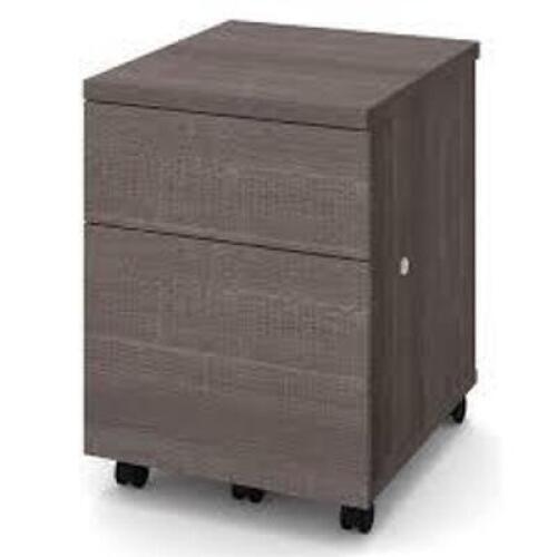 DESCRIPTION: (1) MOBILE PEDESTAL BRAND/MODEL: BESTAR #65643-1147 INFORMATION: BARK GRAY SIZE: 2 DRAWER RETAIL$: $269.99 EA QTY: 1