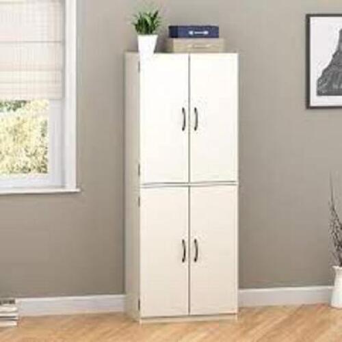 DESCRIPTION: (1) STORAGE CABINET BRAND/MODEL: MAINSTAYS #7224015PCOM INFORMATION: WHITE SIZE: 59 7/8"h X 21 5/16"w X 15 7/16"d RETAIL$: $134.98 EA QTY