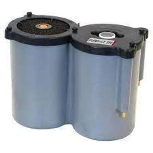 DESCRIPTION: (1) OIL AND WATER SEPARATOR BRAND/MODEL: INTECH #20CL94 SIZE: 50 HP MAX AIR COMPRESSOR HP, 250 CFM, 1/2 IN, NPT, 18 IN OVERALL HT RETAIL$