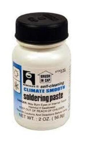 DESCRIPTION: (24) BOTTLES OF CLIMATE SMOOTH SOLDEDRING PASTE BRAND/MODEL: HERCULES #10-608 SIZE: 2 OZ RETAIL$: $3.82 EA QTY: 24