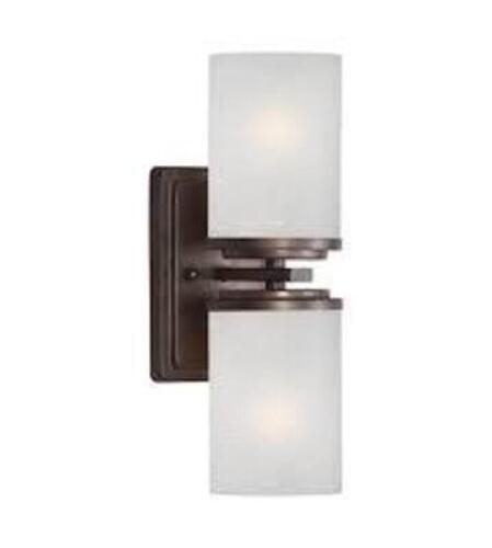 (2) ANTIQUE BRONZE WALL SCONCE