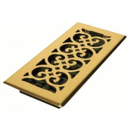 DESCRIPTION: (8) FLOOR REGISTER BRAND/MODEL: DECOR GRATES #5TFE6 INFORMATION: BRASS RETAIL$: $14.08 EA QTY: 8