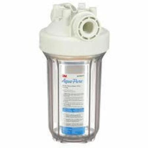 DESCRIPTION: (1) FILTER HOUSING BRAND/MODEL: AQUA PURE #61HJ90 SIZE: 1 in, NPT, 20 gpm, 100 psi Max Pressure, 14 1/8 in Overall Ht, Clear RETAIL$: $17