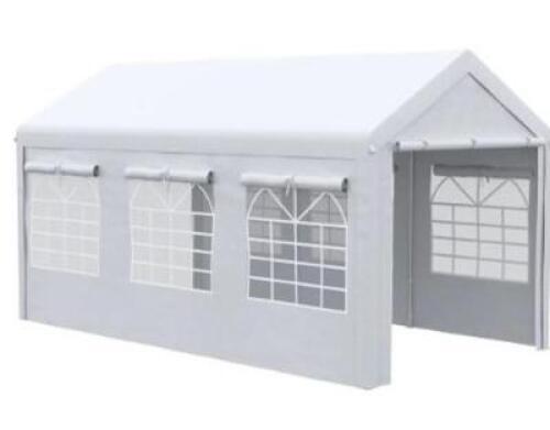 DESCRIPTION: (1) PARTY TENT BRAND/MODEL: OUTSUNNY INFORMATION: WHITE SIZE: 10X20 RETAIL$: $259.99 EA QTY: 1