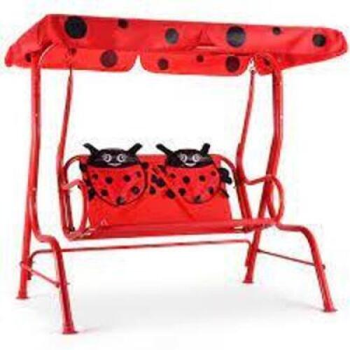 DESCRIPTION: (1) KIDS PATIO SWING BRAND/MODEL: COSTWAY INFORMATION: RED RETAIL$: $63.99 E QTY: 1