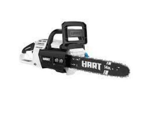 DESCRIPTION: (1) CORDLESS BRUSHLESS CHAINSAW KIT BRAND/MODEL: HART SIZE: 14" RETAIL$: $200.00 EA QTY: 1