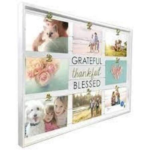 DESCRIPTION: (1) COLLAGE FRAME BRAND/MODEL: MAINSTAYS INFORMATION: WHITE SIZE: 4X6 8 OPENING RETAIL$: $20.00 EA QTY: 1