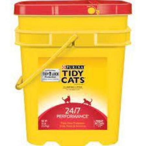 DESCRIPTION: (1) BUCKET OF CAT LITTER BRAND/MODEL: PURINA TIDY CATS SIZE: 35 LB RETAIL$: $20.00 EA QTY: 1
