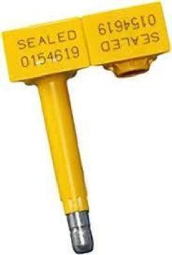 (1) BOX OF (200) GENERIC YELLOW SECURITY SEAL LOCKS