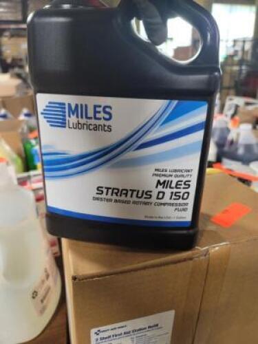 DESCRIPTION (1) DIESTER BASED ROTARY COMPRESSOR FLUID BRAND/MODEL MILES STRATUS D 150 ADDITIONAL INFORMATION RETAILS FOR $100.00 SIZE 1 GALLON THIS LO