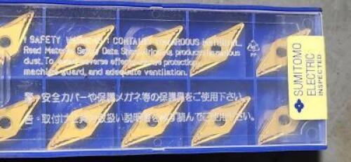 DESCRIPTION: (20) VNMG332EUP CARBIDE TURNING INSERTS BRAND/MODEL: SUMITOMO VNMG160408N-UP AC2000 RETAIL$: 21.30 PER INSERT QTY: 20