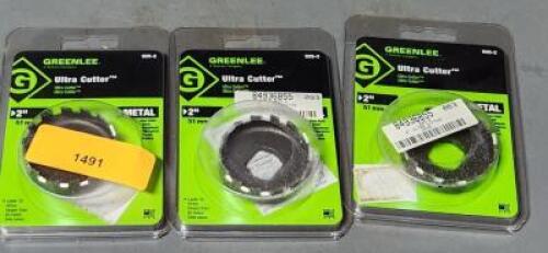 DESCRIPTION: (3) HSS ULTRA CUTTER HEAD BRAND/MODEL: GREENLEE 925-2 SIZE: 2" D 1/2" D RETAIL$: $55.40 QTY: 3