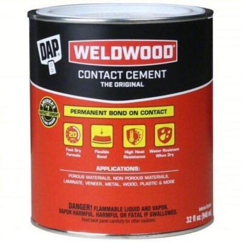 DESCRIPTION: (2) CONTACT CEMENT BRAND/MODEL: WELDWOOD #5E094 SIZE: 1QT RETAIL$: $17.04 EA QTY: 2