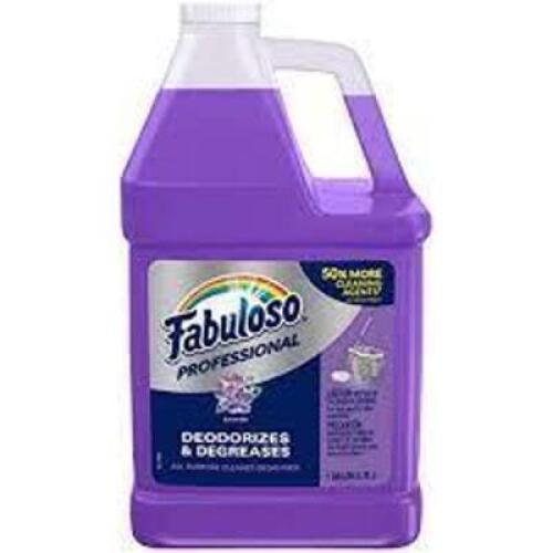 DESCRIPTION: (2) ALL PURPOSE CLEANER AND DEGREASER CONCENTRATE BRAND/MODEL: FABULOSO PROFESSIONAL INFORMATION: LAVENDER, MAKES UP TO 64 GALLONS OF CLE