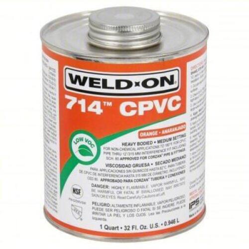 DESCRIPTION: (3) CPVC CEMENT BRAND/MODEL: WELD ON 724 #6KWT7 INFORMATION: GREY SIZE: 8 OZ RETAIL$: $18.00 EA QTY: 3