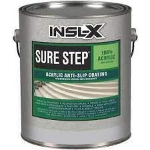 DESCRIPTION: (2) ANTI SLIP ACRYLIC LATEX FLOOR PAINT BRAND/MODEL: INSL-X #SU-0310 INFORMATION: LIGHT GRAY SIZE: 1 GALLON RETAIL$: $50.00 EA QTY: 2