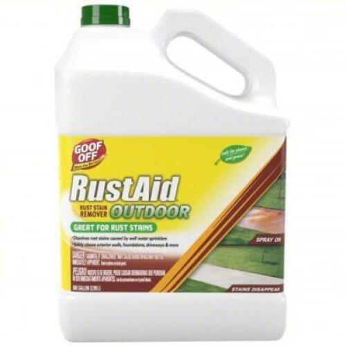 DESCRIPTION: (1) RUST STAIN REMOVER BRAND/MODEL: GOOF OFF #6XFH2 SIZE: 1 GALLON RETAIL$: $20.00 EA QTY: 1