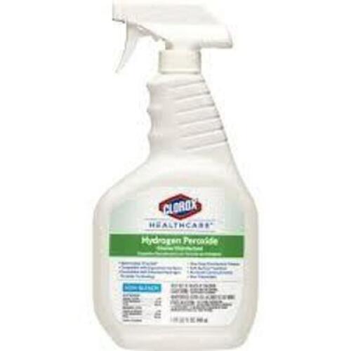 DESCRIPTION: (2) HYDROGEN PEROXIDE CLEANER AND DISINFECTED BRAND/MODEL: CLOROX HEALTHCARE SIZE: 1 QT RETAIL$: $16.99 EA QTY: 2