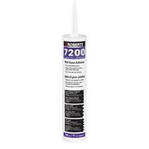 DESCRIPTION: (6) WALL AND COVE BASE ADHESIVE BRAND/MODEL: ROBERTS 7200 SIZE: 11 FL OZ RETAIL$: $5.00 EA QTY: 6