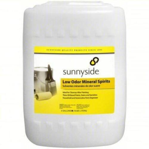 DESCRIPTION: (1) LOW ODOR MINERAL SPIRITS BRAND/MODEL: SUNNYSIDE #44ZU14 SIZE: 5 GALLON RETAIL$: $141.60 QTY: 1