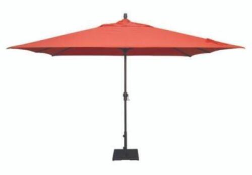 DESCRIPTION: 11' CRANK LIFT MARKET UMBRELLA BRAND/MODEL: TREASURE GARDEN UM8811RT RETAIL$: $682.80 QTY: 1