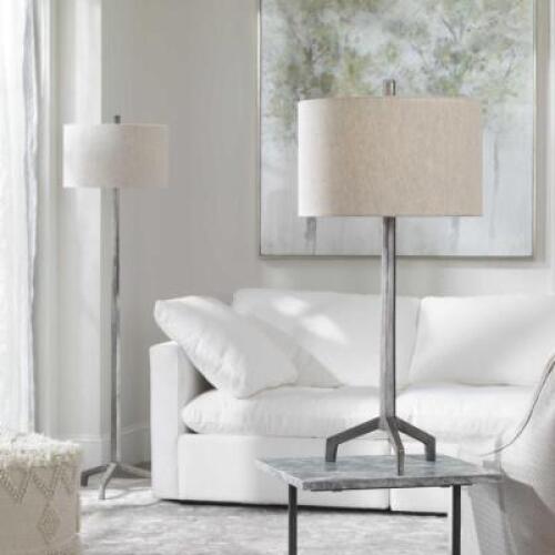 DESCRIPTION: (2) IVOR TABLE LAMPS BRAND/MODEL: UTTERMOST 27557-1 RETAIL$: $402.60 EACH QTY: 2