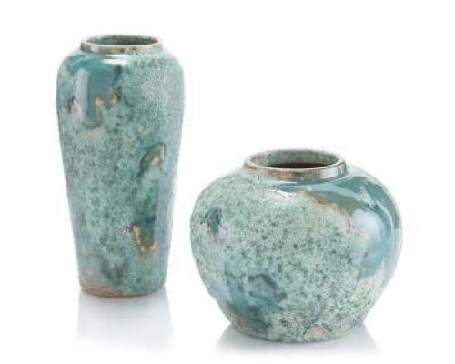DESCRIPTION: SET OF TWO SEA FOAM VASES BRAND/MODEL: JOHN RICHARD JRA-10838S2 RETAIL$: $313.00 QTY: 1