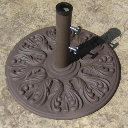 DESCRIPTION: 18" ROUND CAST IRON UMBRELLA BASE BRAND/MODEL: GALTECH 040ED RETAIL$: $249.00 QTY: 1