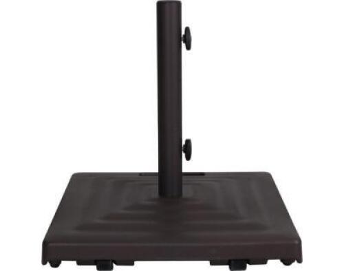 DESCRIPTION: BRONZE CAST ALUMINUM UMBRELLA BASE BRAND/MODEL: TREASURE GARDEN BKM100 RETAIL$: $299.00 QTY: 1