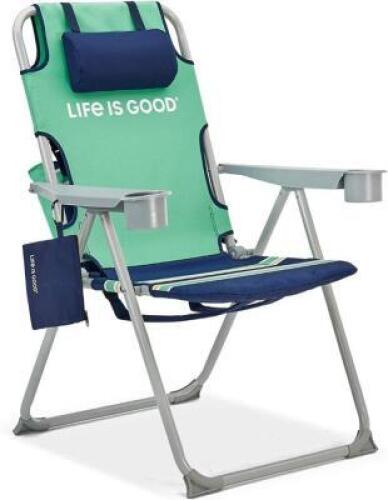DESCRIPTION: BACKPACK LAWN CHAIR BRAND/MODEL: LIFE IS GOOD LIGTCC-GC-1PK RETAIL$: $147.20 QTY: 1